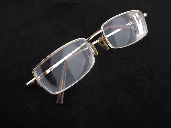 Glasses Black Background — Stock Photo, Image