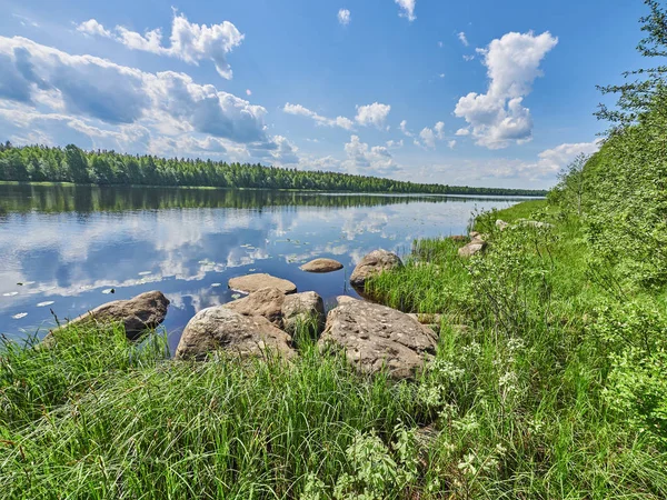 Fiume Estate Russia Carelia — Foto Stock