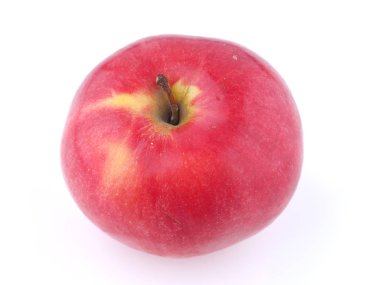 Beyaz arkaplanda kırmızı elma
