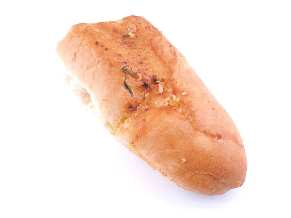 Ekmek Beyaz Arkaplanda — Stok fotoğraf