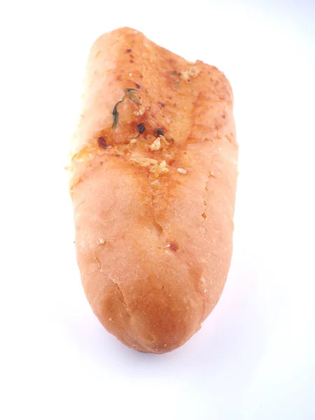 Ψωμί Λευκό Φόντο — Φωτογραφία Αρχείου