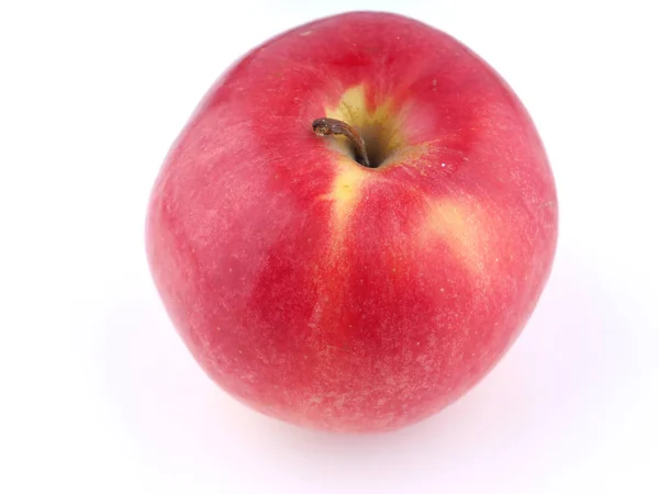 Roter Apfel Auf Weißem Hintergrund — Stockfoto