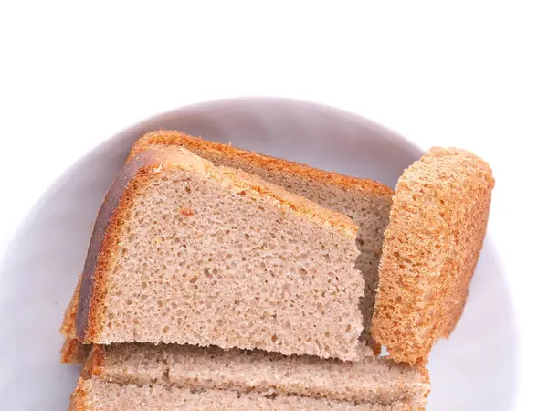 Хлеб Белом Фоне — стоковое фото