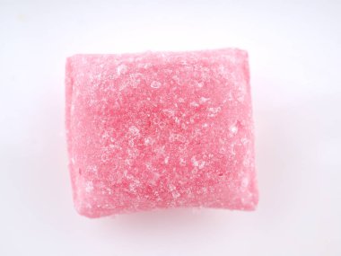 pembe şeker beyaz zemin üzerinde