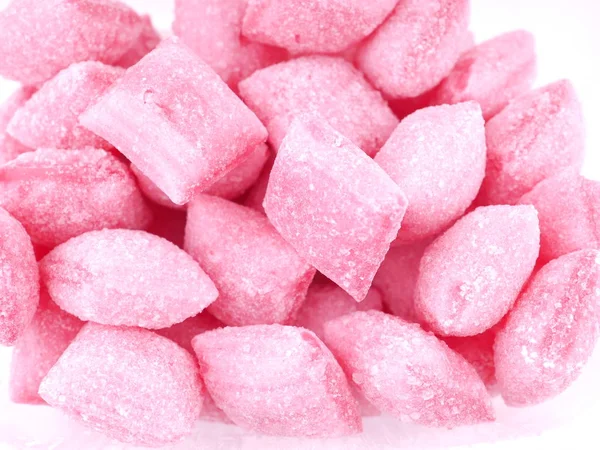 pink candy on a white background