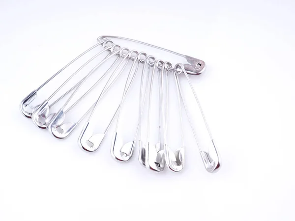 Pins White Background — Stock Photo, Image