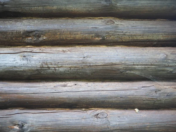 Brown log wall. beautiful background — Stock Photo, Image