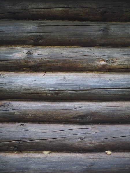 Brown log wall. beautiful background — Stock Photo, Image