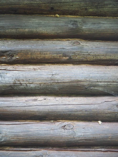 Kahverengi kütük duvarı. güzel arkaplan — Stok fotoğraf