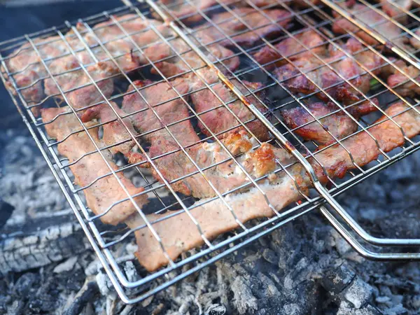 Carne asada cocida en la parrilla — Foto de Stock