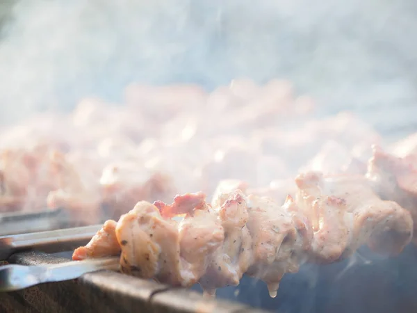 Carne asada cocida en la parrilla —  Fotos de Stock