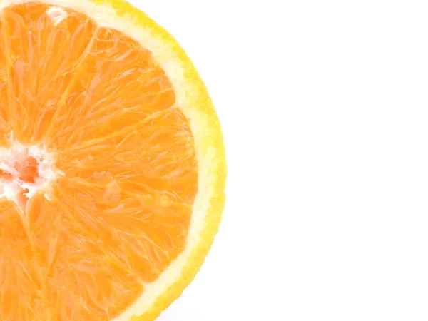 Нарезанный Апельсин Белом Фоне — стоковое фото