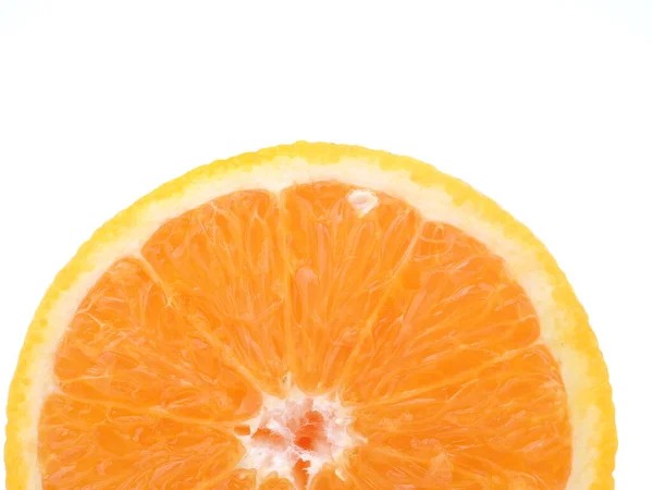 Gesneden Oranje Een Witte Achtergrond — Stockfoto