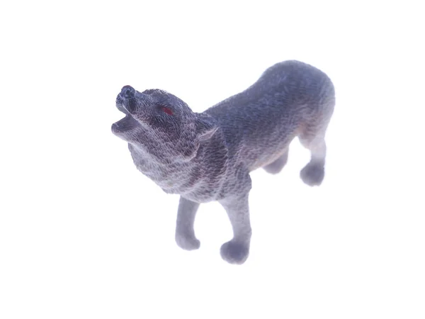 Toy Wolf White Background — Stock Photo, Image