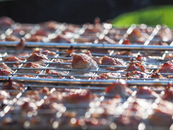 Heerlijke Barbecue Het Vuur — Stockfoto