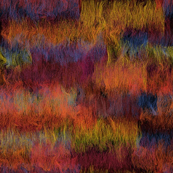 Tissage Coloré Grunge Rayé Ondulé Motif Sans Couture — Image vectorielle