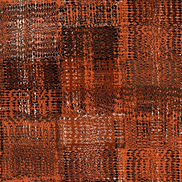 Seamless Pattern Weave Grunge Striped Zigzag Rectangular Elements Brown Black — Stock Vector