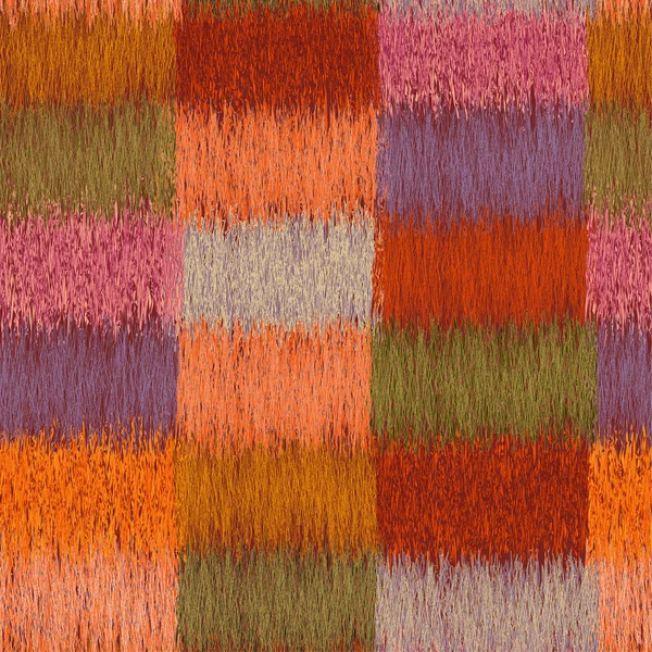 Grunge a cuadros rayado tejer patrón inconsútil colorido — Archivo Imágenes Vectoriales