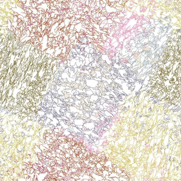 Grunge gestreifte Quilt-Webtuch nahtloses Muster in Pastell — Stockvektor