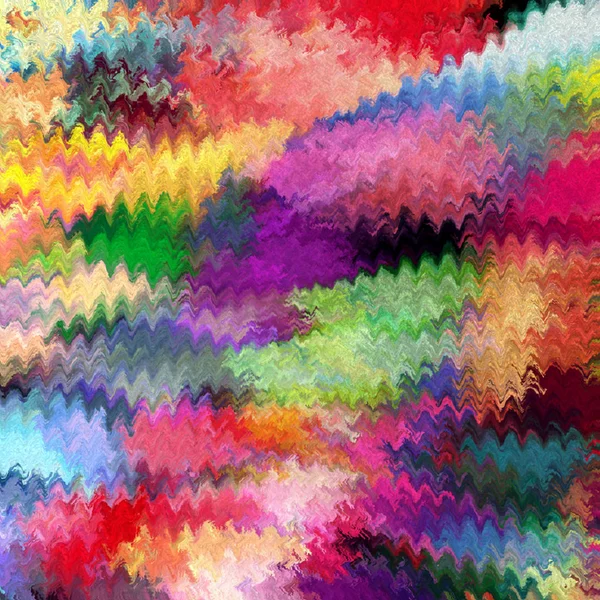 Abstraktní duhové grunge zbarvené dynamické klikatě pozadí — Stock fotografie