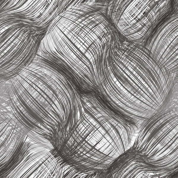 Patrón diagonal transparente en blanco y negro con óvalos grunge — Vector de stock