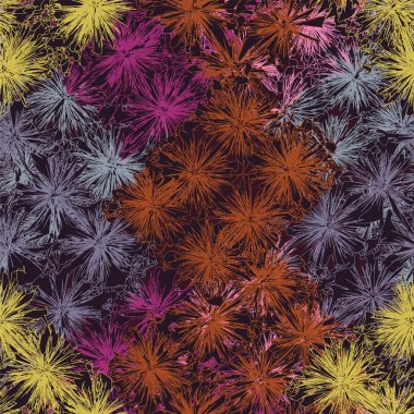 Renkli grunge ışınları elemanları satırları ile dikişsiz desen