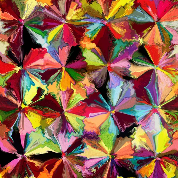 Радужный абстрактный фон с окрашенными в гранж радиационными элементами — стоковое фото