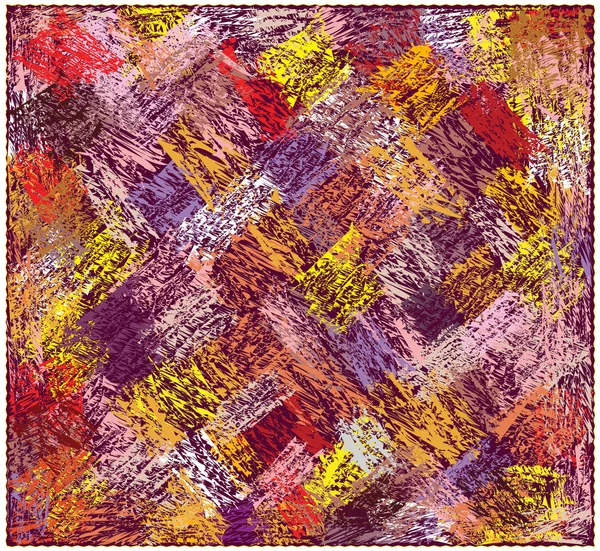 Kolorowy gobelin z abstrakcyjnym diagonalnej grunge rozłożone wzór — Wektor stockowy