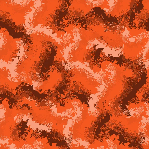 Sömlös Grunge Vågig Sicksack Grov Mönster För Webbdesign Orange Bruna — Stock vektor