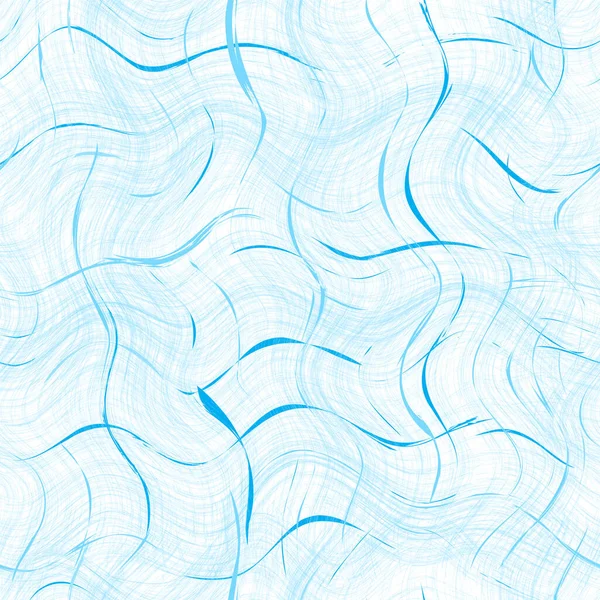 Seamless Pattern Grunge Wavy Interlace Stripes Blue Pastel Colors Web — Stock Vector