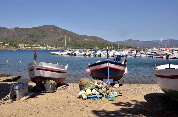 Fishing Small Boats Port Selva Puerto Selva Spain Municipality Comarca — Stock Photo, Image