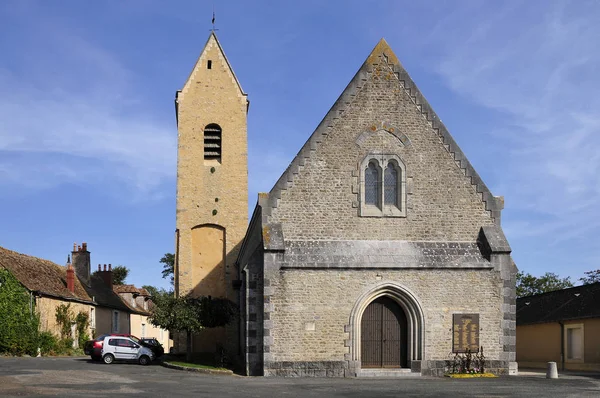 Templom Falu Juigne Pays Loire Sarthe Tanszék Régió Franciaországban — Stock Fotó