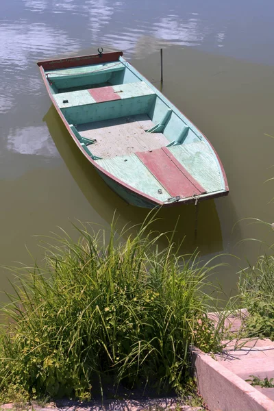 Kleines Boot Auf Dem Fluss Sarthe Frankreich — Stockfoto