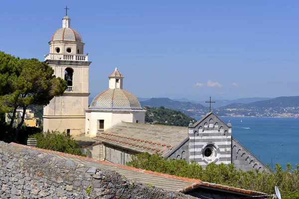 San Lorenzo Church Portovenere Porto Venere Town Commune Located Ligurian — Stock Photo, Image