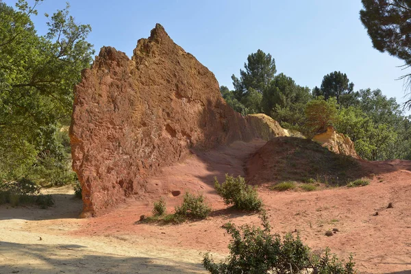 Famoso Dell Ocra Luberon Situato Chilometri Ovest Apt Chilometri Avignone — Foto Stock