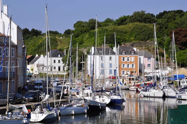 Hamnen Palais Huvudort Belle Ile Vackra Island Departementet Morbihan Bretagne — Stockfoto