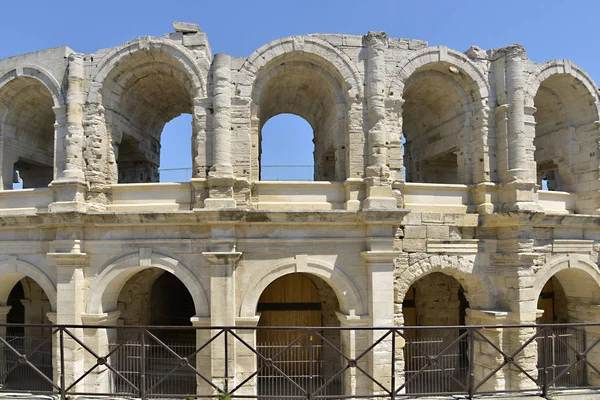 Roman Amphitheatre Arles City Commune South France Bouches Rhne Department — Stock Photo, Image