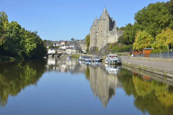 Castle Rohan Banks Oust Part Canal Nantes Brest Josselin Commune Royalty Free Stock Photos