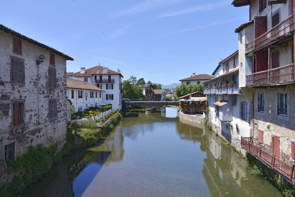 Flussniederung Bei Saint Jean Pied Port Einer Gemeinde Département Pyrnes — Stockfoto