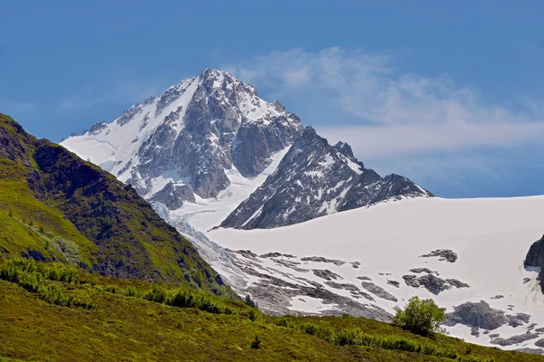 Partly Snowy Mountain Charamillon Which Depends Commune Tour 1462M Chamonix — Stock Photo, Image