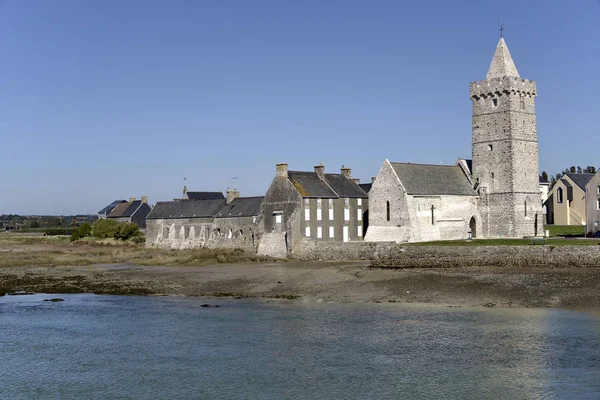 Igreja Notre Dame Mar Port Bail Porbail Uma Comuna Península — Fotografia de Stock