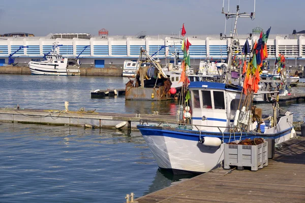 法国西部卢瓦尔河岛地区 Vende Les Sables Olonne 工业港口 — 图库照片