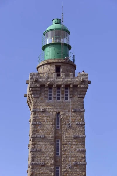 Closeup Lighthouse Famous Cap Frhel Peninsula Ctes Armor Brittany Northwestern — Stock Photo, Image