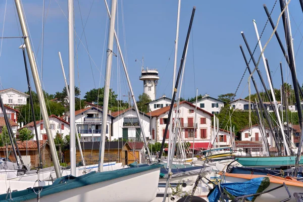 Port Lighthouse Saint Jean Luz Cibourre Communes Pyrnes Atlantiques Department — Stock Photo, Image