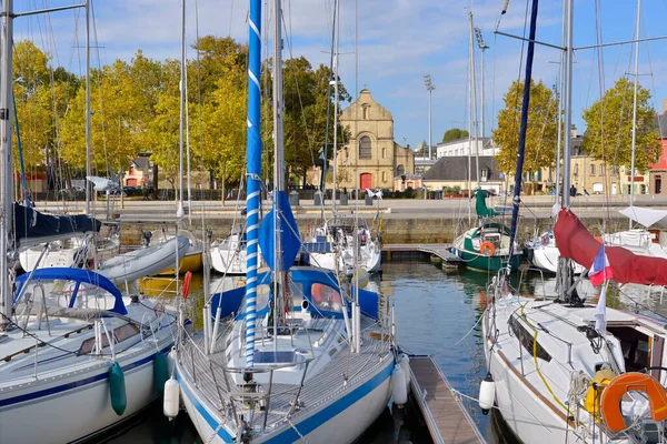 Sailboats Port Convent Carmes Dchaux Vannes Commune Morbihan Department Brittany — Stock Photo, Image