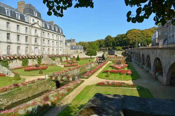 Garden Hermine Castle Vannes Uma Comuna Francesa Região Administrativa Bretanha — Fotografia de Stock