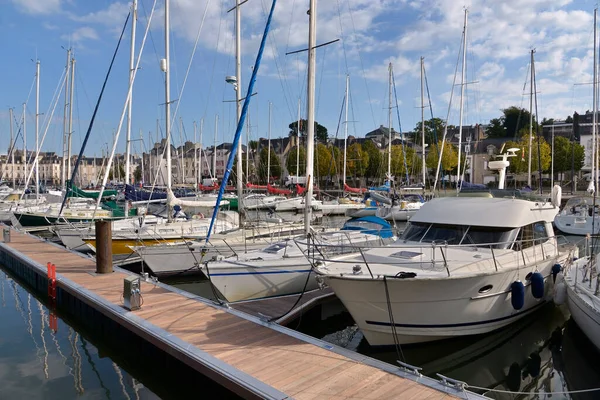 Veleros Puerto Vannes Una Comuna Departamento Morbihan Bretaña Noroeste Francia — Foto de Stock