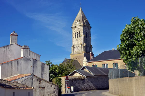 Klokkentoren Kerk Van Noirmoutier Lile Pays Loire Regio West Frankrijk — Stockfoto