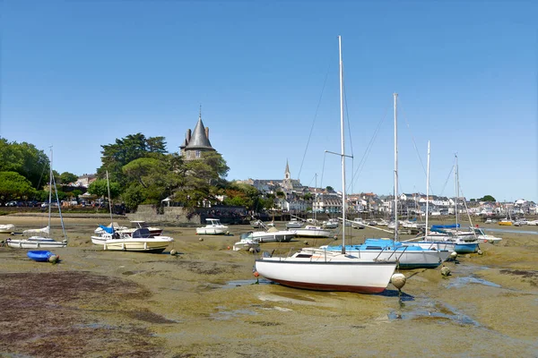 Port Pornic Low Tide Municipality Located Loire Atlantique Department Pays — Stock Photo, Image