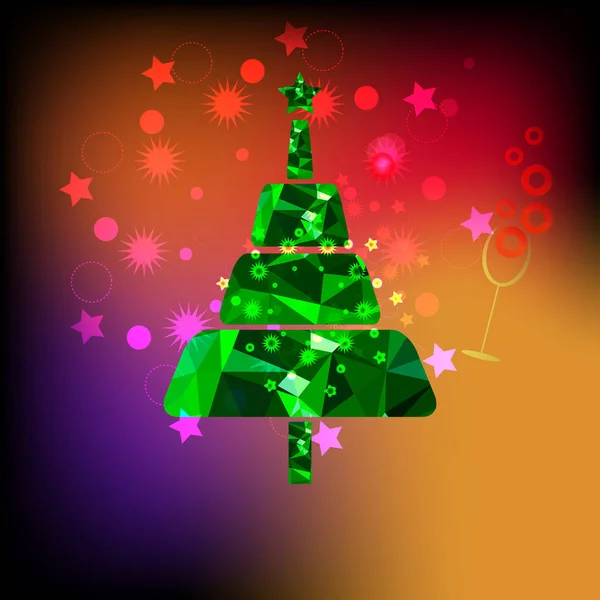 绿色圣诞树 — 图库矢量图片